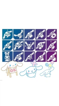 Трафареты для блеск тату/глитер тату для детей Cinnamoroll Синаморол 15 шт арт.74