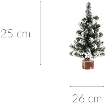 Choinka stroik Feeric Lights & Christmas z ośnieżonymi gałązkami 25 cm (3560238976807)