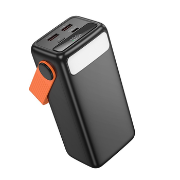 Павербанк 40000mAh зі швидкою зарядкою 22.5W та ліхтарем BOROFONE BJ66 |2USB/1Type-C| Чорний