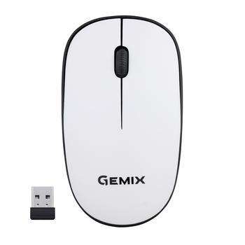 Компьютерная мышка Gemix GM195 White, оптична, Wireless, 1200 dpi