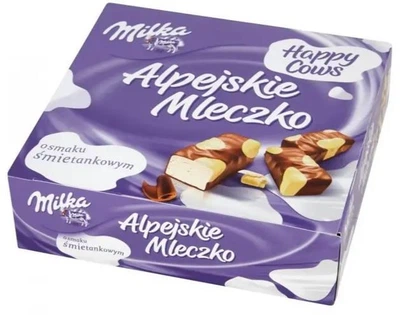Пташине молоко з вершковим смаком у білому та молочному шоколаді Milka 330g