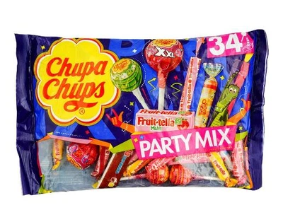 Микс леденцов и жевательных конфет Chupa Chups 34 Party Mix 400g