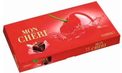 Цукерки з чорного шоколаду з лікером і суцільною вишнею Mon Cheri 157g