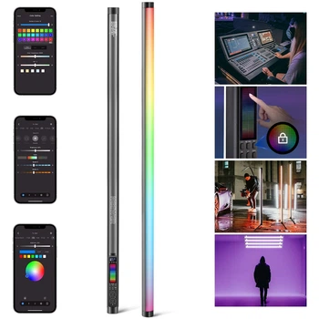 Профессиональная LED лампа стик свет для съемки NEEWER TL120C 42 Вт RGB 127см с управлением APP/2.4G/DMX RGB