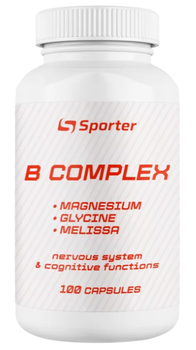 Комплекс вітамінів групи В Sporter B Complex 100 капс