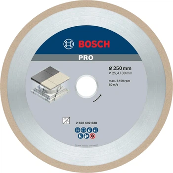 Алмазный круг Bosch Best for Ceramic, 250x30/25,40x2,4 мм (2608602638)