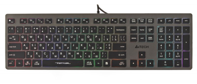 Клавиатура A4Tech Fstyler FX60H, серый цвет, USB, неоновая подсветка