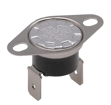 Термореле KSD 301 (70*C 10A, 250V) для утюгов и обогревателей, арт.tr065