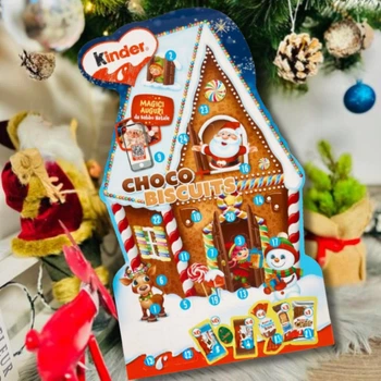 Кіндер адвент календар із солодощами Великий Kinder Mix Будиночок ADVENT 198 g