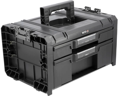 Skrzynka YATO modułowa T2 systemu S12 plastikowa z 2 szufladami 450x313x245 mm (YT-08973)
