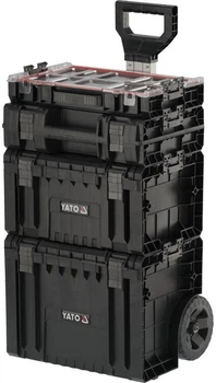 Skrzynie składane na narzędzia YATO 4 szt. 770x450x380 mm na kółkach do modułu 35B23B41G28W S12 (YT-09174)