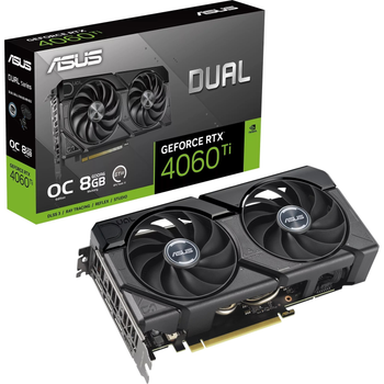 Видеокарта GF RTX 4060 Ti 8GB GDDR6 Dual Evo OC Asus (DUAL-RTX4060TI-O8G-EVO)