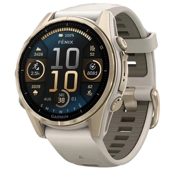 Смарт-часы Garmin fenix 8 43mm, AMOLED, Saph, SftGldSS/FgGry, FogGry/DkSndbnd, GPS (m499318)