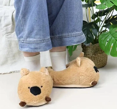 Капці-кігурумі Капібара My Kigu Домашні Для Дівчинки М'які Плюшеві Коричневий 35-41 (Д13210)