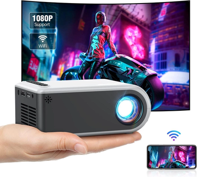 Проектор Kolexa совместимым с ТВ-приставкой, HDMI, USB, смартфоном, ноутбуком. Разноцветный.