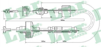 Тросик зчеплення LPR C0309C Volkswagen Golf, Vento 1H1721335M