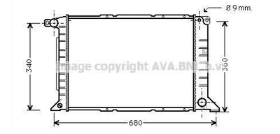 Радіатор охолодження двигуна AVA COOLING FD2261 Ford Transit 1023920, 1671829, 97VB8005AD