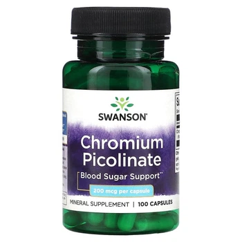 Піколінат хрому Swanson Chromium Picolinate 200 mcg 100 сaps (1086-100-96-0574776-20)