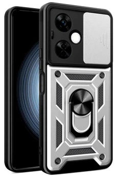 Чехол Camshield c кольцом-подставкой на OPPO A3x (4G) / silver