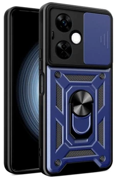 Чехол Camshield c кольцом-подставкой на OPPO A3x (4G) / dark blue