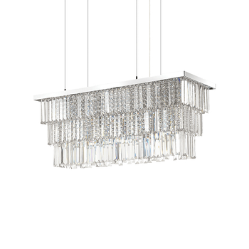 Люстра кришталева підвісна Martinez 166322 Ideal Lux хром / прозорий
