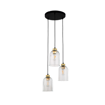 Люстра подвесная SATIPO 5627 TK-Lighting золото, черный / прозрачный