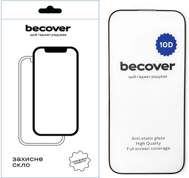 Защитное стекло для смартфона Apple iPhone 16 Pro BeCover 10D Black (BC_712323)