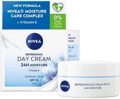 Освіжаючий денний крем NIVEA SPF 15 Інтенсивне зволоження 24 години 50 мл (9005800227092)