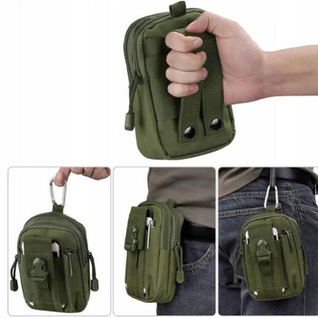 Тактична сумка підсумок для телефону документів MOLLE Cordura 1000D 17x11 Olive (ws96986)