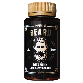 Витамины для роста бороды Minox Premium Beard, 90 капсул