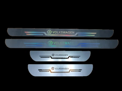 Захисні накладки на пороги для авто 4шт комплект Volkswagen білі (ТЮН115)