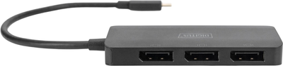 Адаптер Digitus USB-C - 3 x DisplayPort Black (DS-45334)