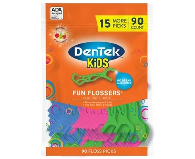 Дитячі флоси DenTek з тримачами, дикий фрукт 90 шт