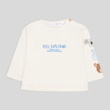 Футболка для дівчат Zara 6224/559 62 см Бежева (06224559959037)
