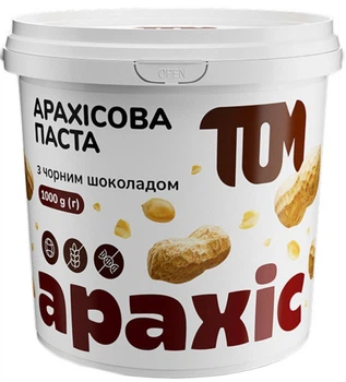 Арахисовая паста TOM 1 кг с черным шоколадом