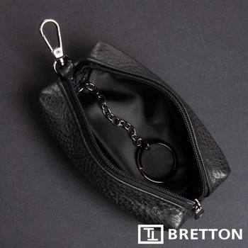Кожаная ключница Bretton Black Edition мягкая натуральная кожа PR-230801-37822 черный