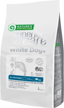 Сухий корм з білою рибою для собак з білою шерстю Nature's Protection Superior Care White Dogs 4 кг