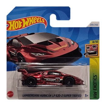 Машинка Базовая Hot Wheels Lamborghini Huracán LP 620-2 Super Trofeo Super Treasure Hunt STH Exotics 1:64 HTF43 Red