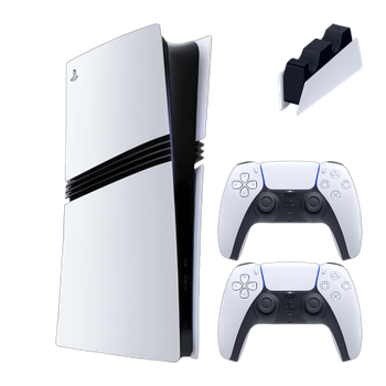Набір Консоль Sony PlayStation 5 Pro 2TB White + Геймпад Бездротовий DualSense + Зарядний Пристрій Дротовий DualSense