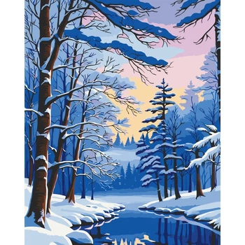 Картина за номерами "Зимовий ліс" Art Craft 11048-AC 40х50 см