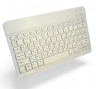 Беспроводная клавиатура Primo KB02 Bluetooth с подсветкой - White