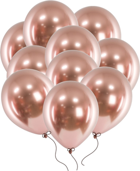 Balony PartyDeco Glossy 30 cm 50 szt Różowe złoto (5900779109971)