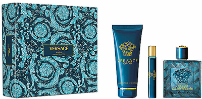 Zestaw męski Versace Eros Woda toaletowa 150 ml + Woda toaletowa 150 ml + Żel pod prysznic 150 ml (8011003889303)