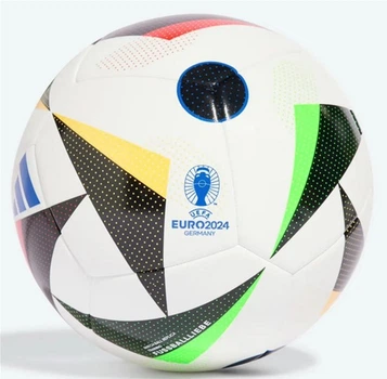 Мяч футбольный Adidas EURO24 TRN (IN9366) белый, чонный, оранжевый, синий, зеленый, желтый Унисекс 5 (4066766185746)