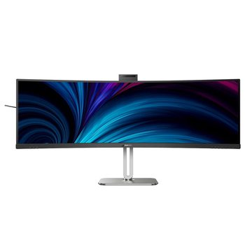 Монитор 48.8" Philips 49B2U6903CH, VA 5120x1440, изог, 2xHDMI, DP, USB-C, RJ-45, USB-hub, cam, HAS, кол.