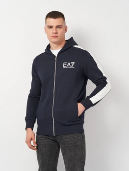 Толстовка на блискавці чоловіча Emporio Armani 11387.2 2XL Темно-синя (smt2000000023625)