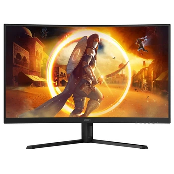 Монітор 31.5" AOC CQ32G4VE, VA, QHD, 180Гц, 0,5 мс, вигнутий, 2хHDMI, DP, чорно-сірий