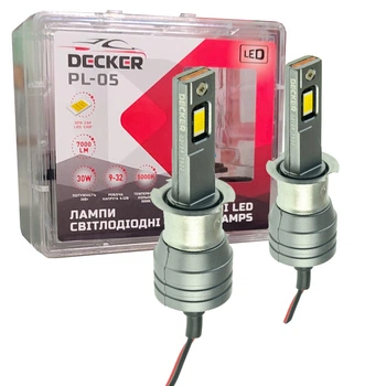 Лампа светодиодная для фар Decker LED PL-05 H3 5000K 7000LM 2 шт комплект