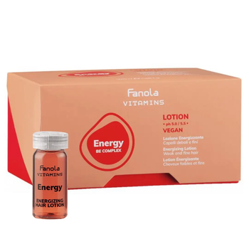 Ампули-лосьйон проти випадіння волосся Fanola Vitamins Energy Anti Hair Loss Lotion, 12х10 мл