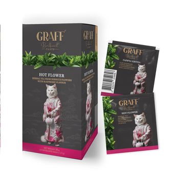 Чай Graff "Hot Flower" каркаде з ароматом малини ф/п 20х1,5 г (90000078)